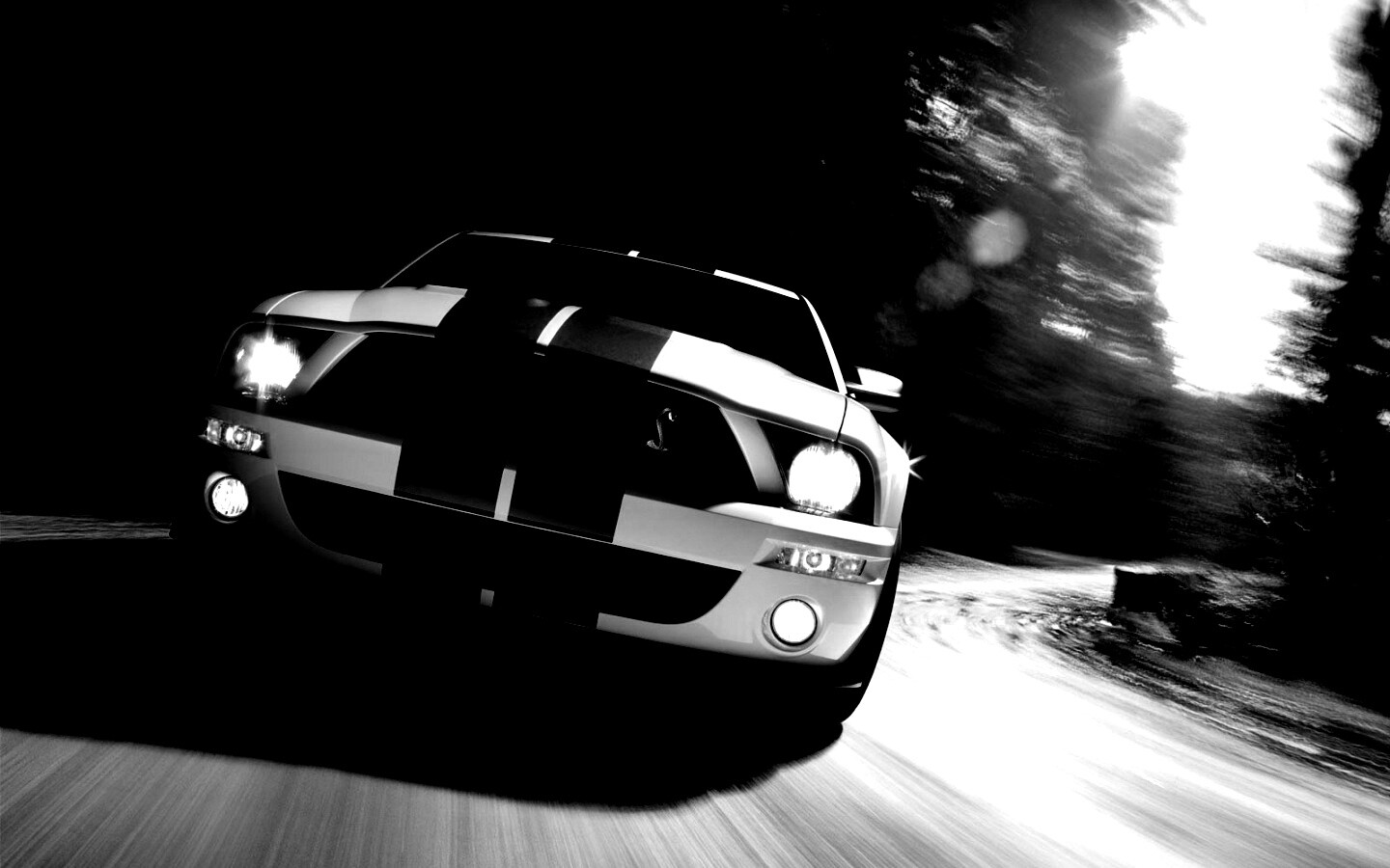 Форд Шелби с синими полосками обои