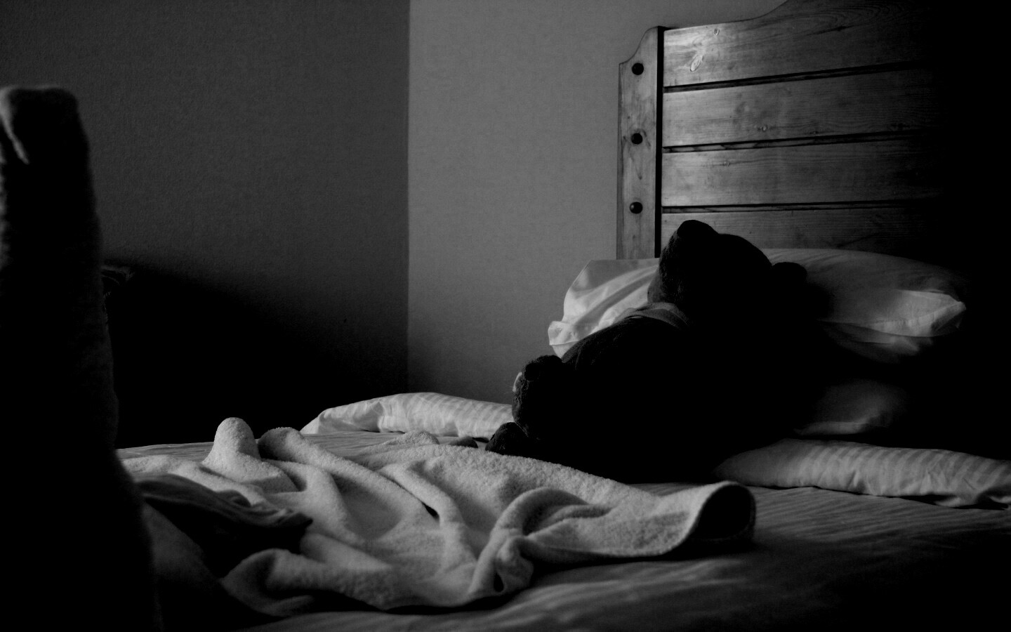 Медвежонок в постели обои