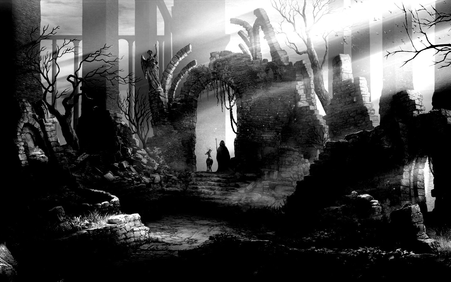 Маг в руинах обои