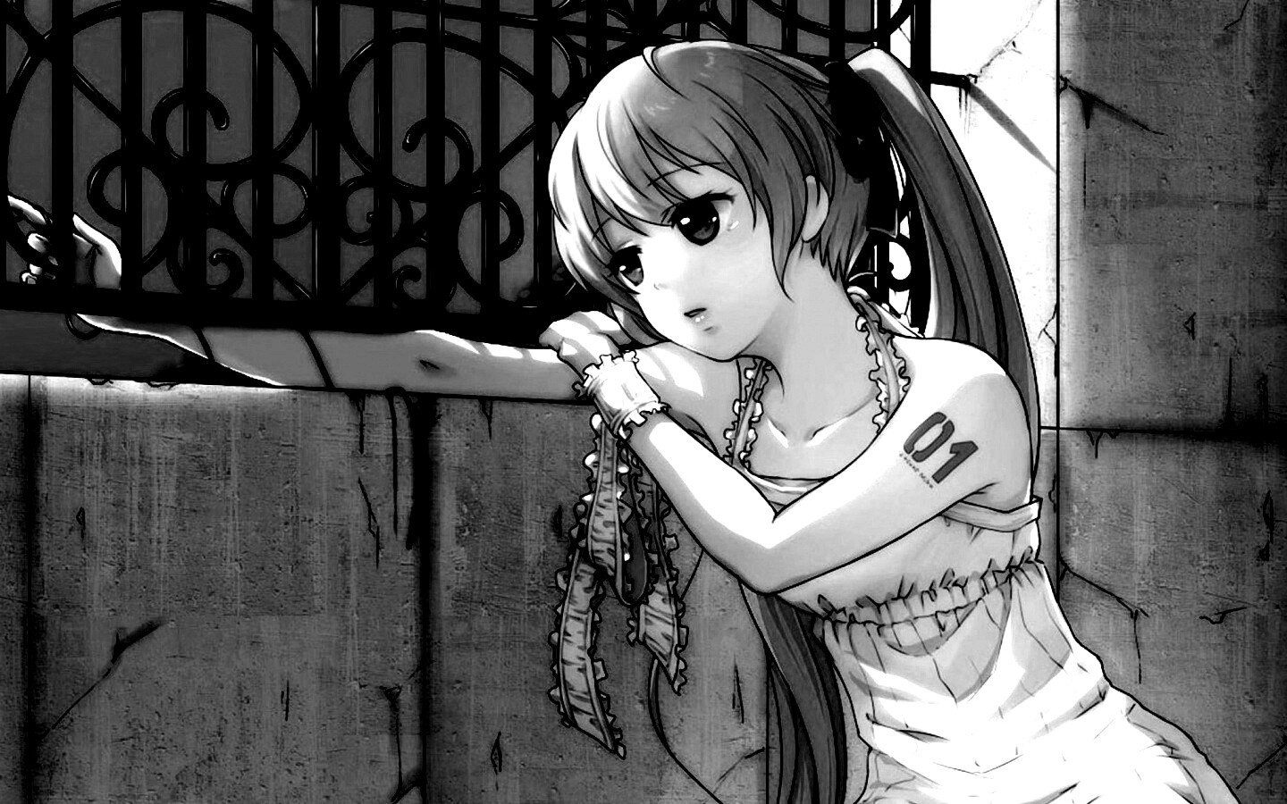 Девушка грустит обои