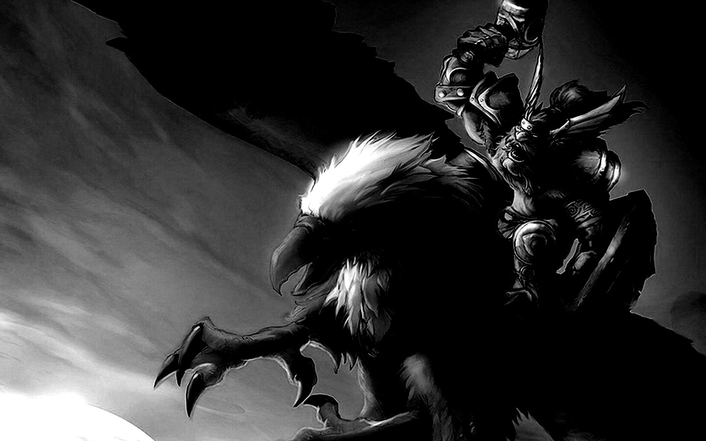 Грифоний всадник обои