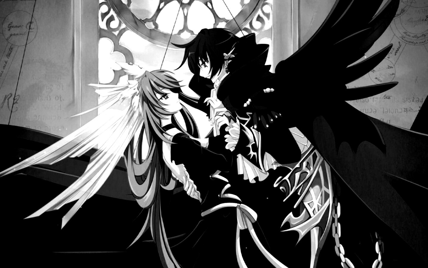 Танец под витражом обои