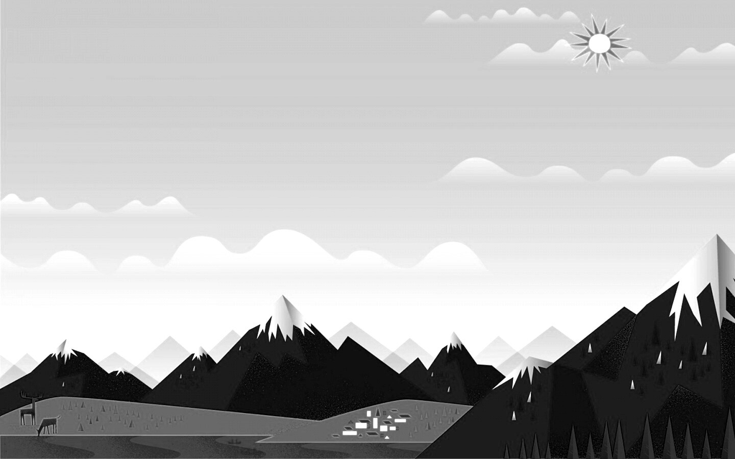 Векторный пейзаж обои