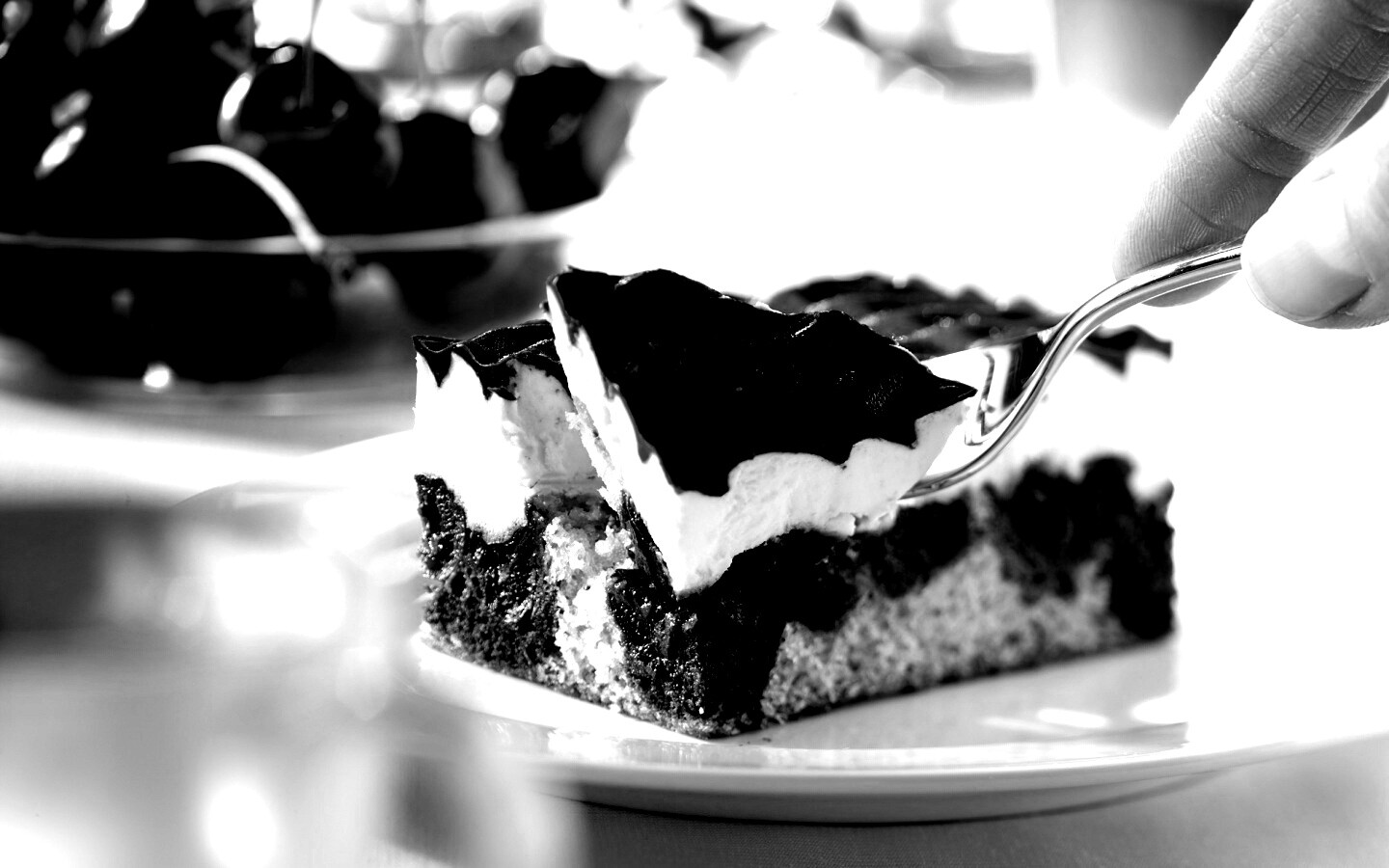 Вишневое пирожное обои