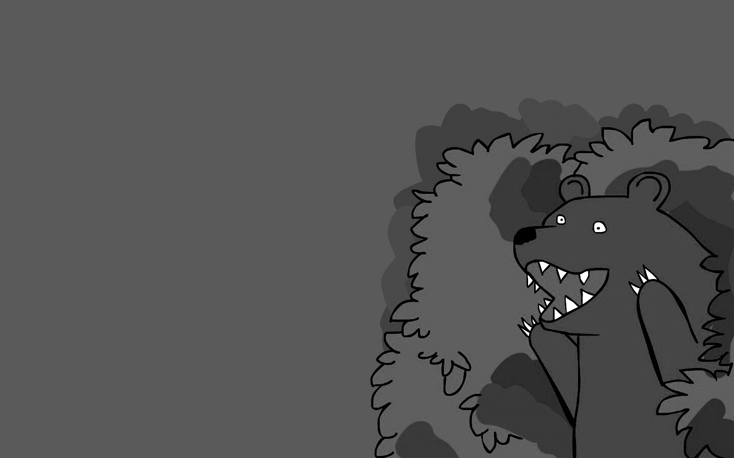 Медведь в кустах обои