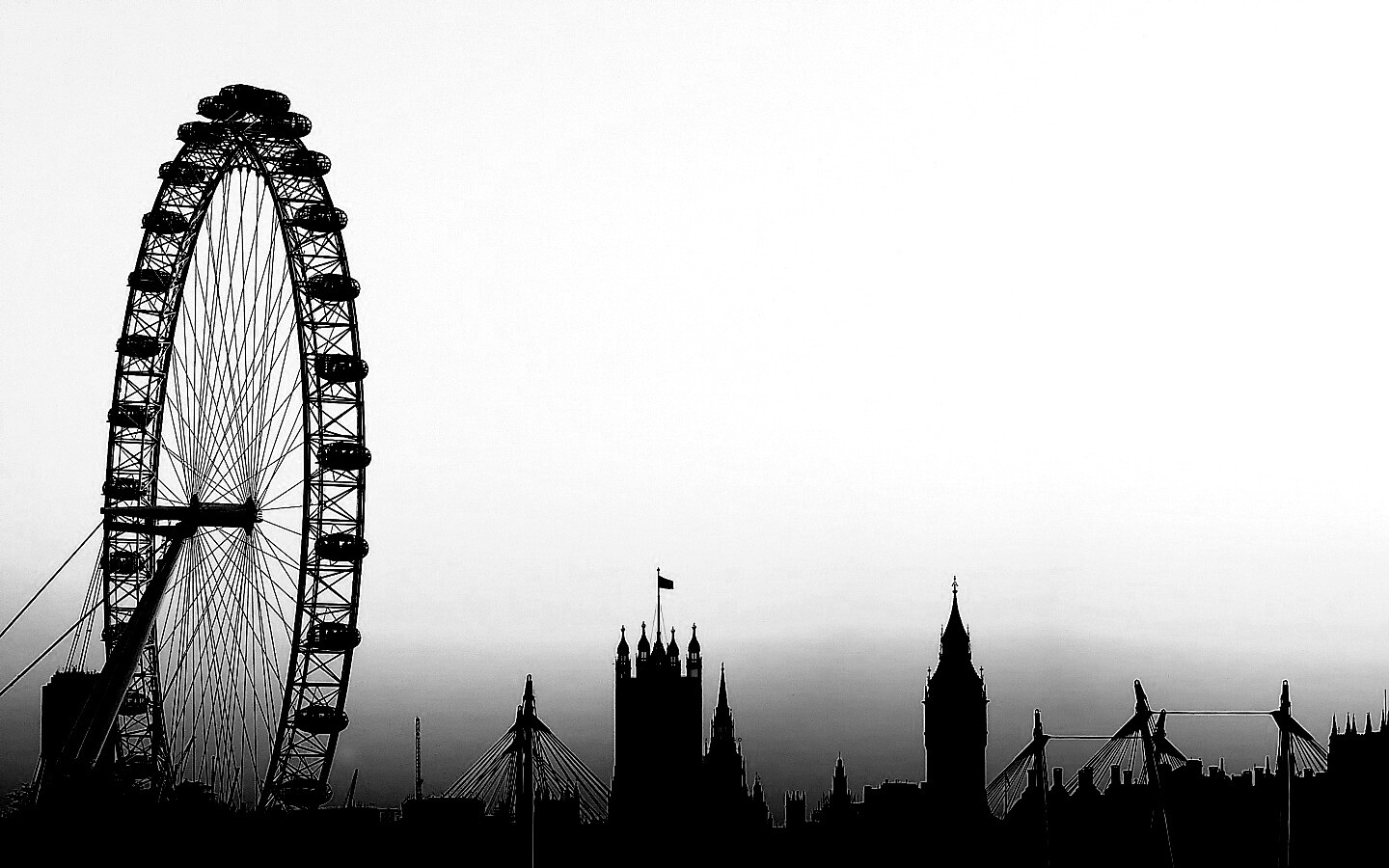 Силуэт Лондона обои