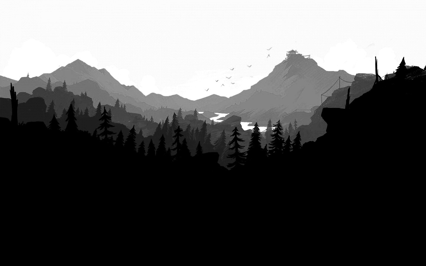 Красный Firewatch обои