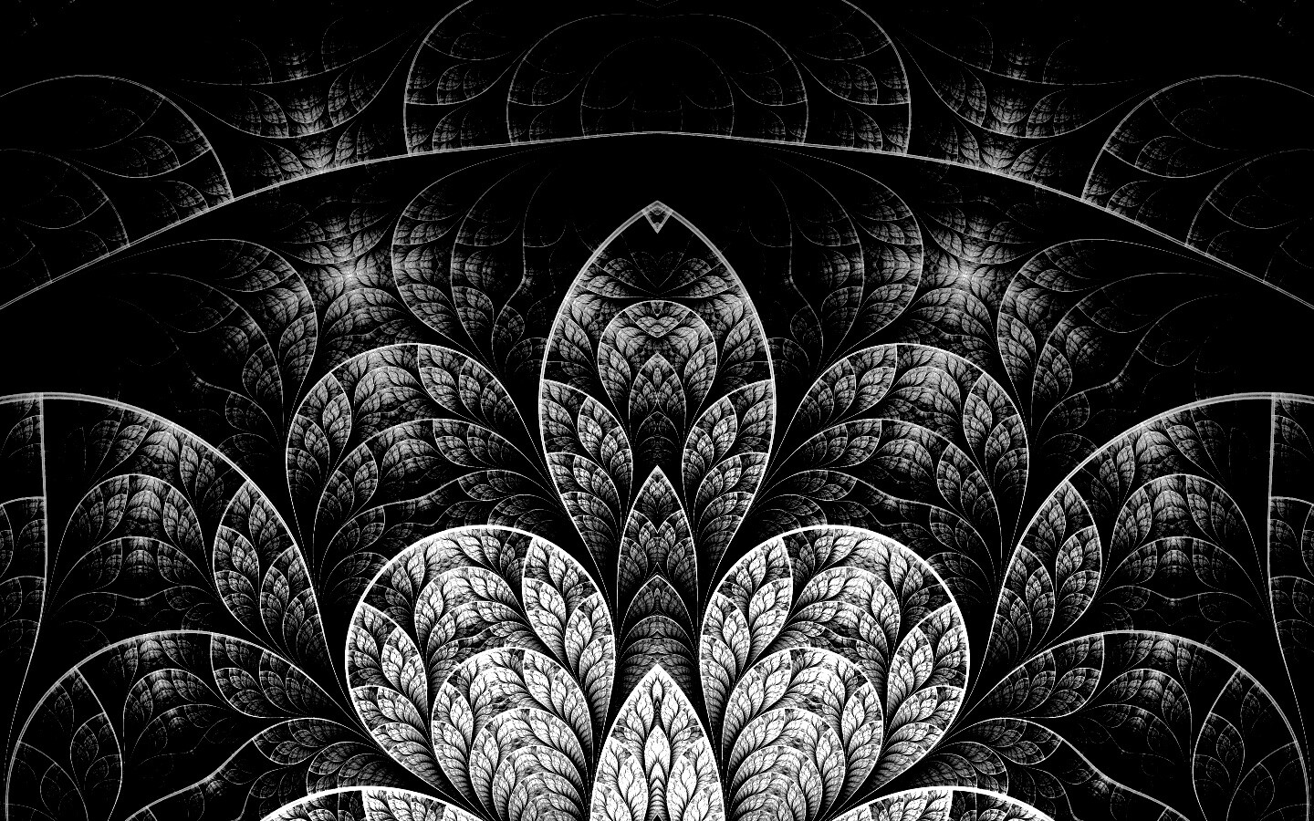 Фрактальные листья обои