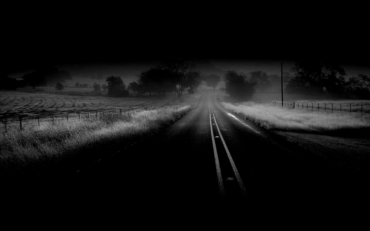 Туманная дорога обои