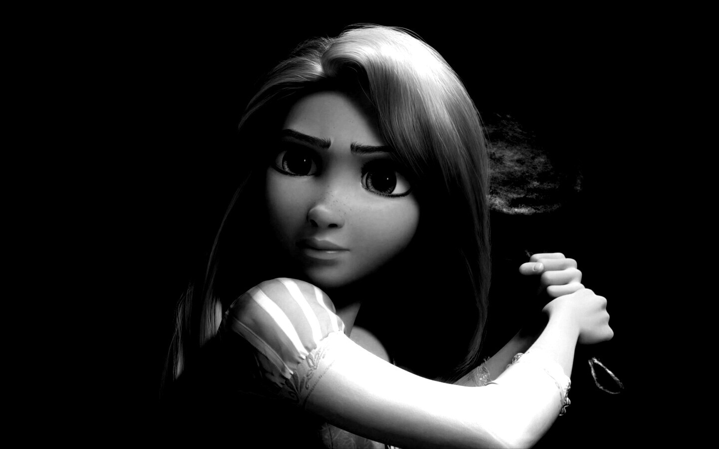 Рапунцель с сковородкой обои