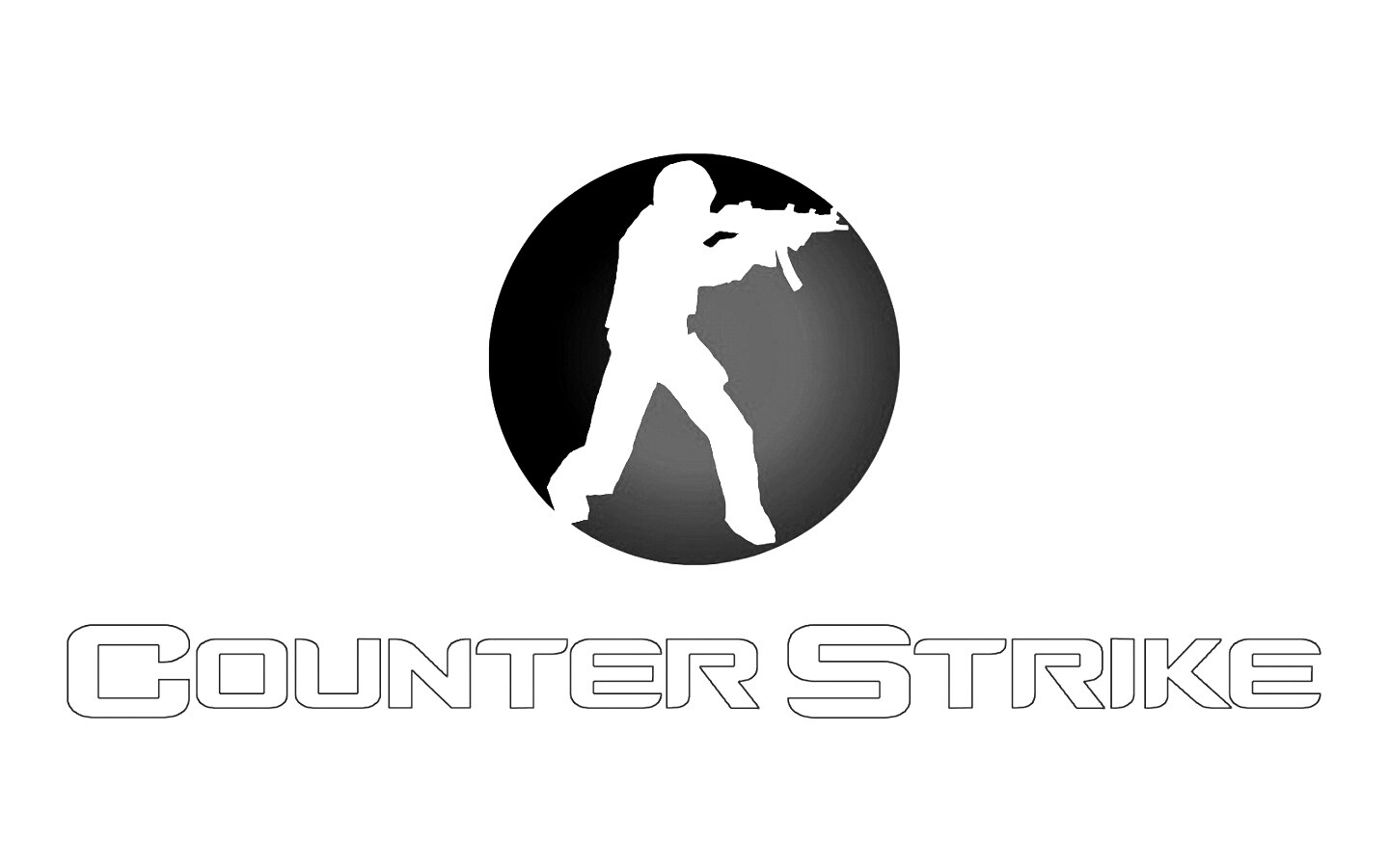 Логотип Counter Strike на белом фоне обои