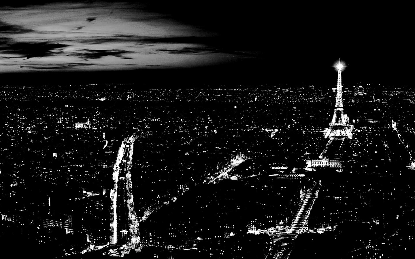 Ночной париж обои