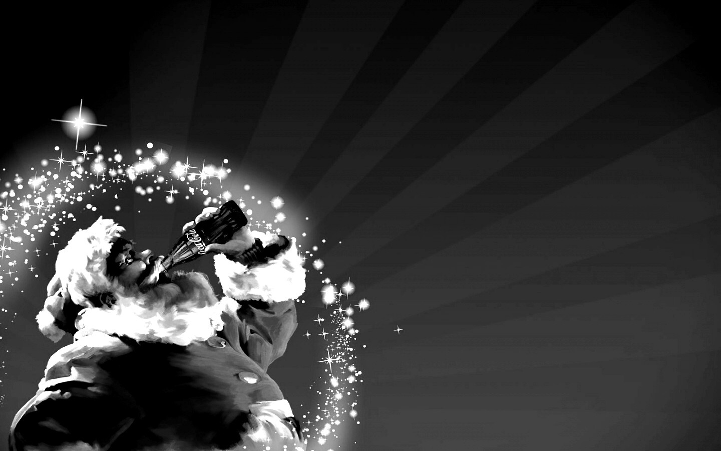 Санта Клаус с кока-колой обои