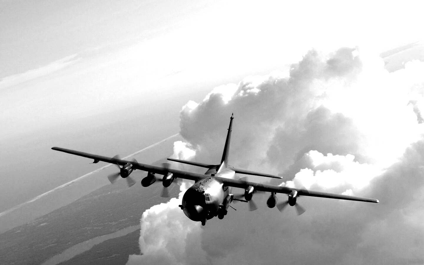 Самолет АС-130 обои