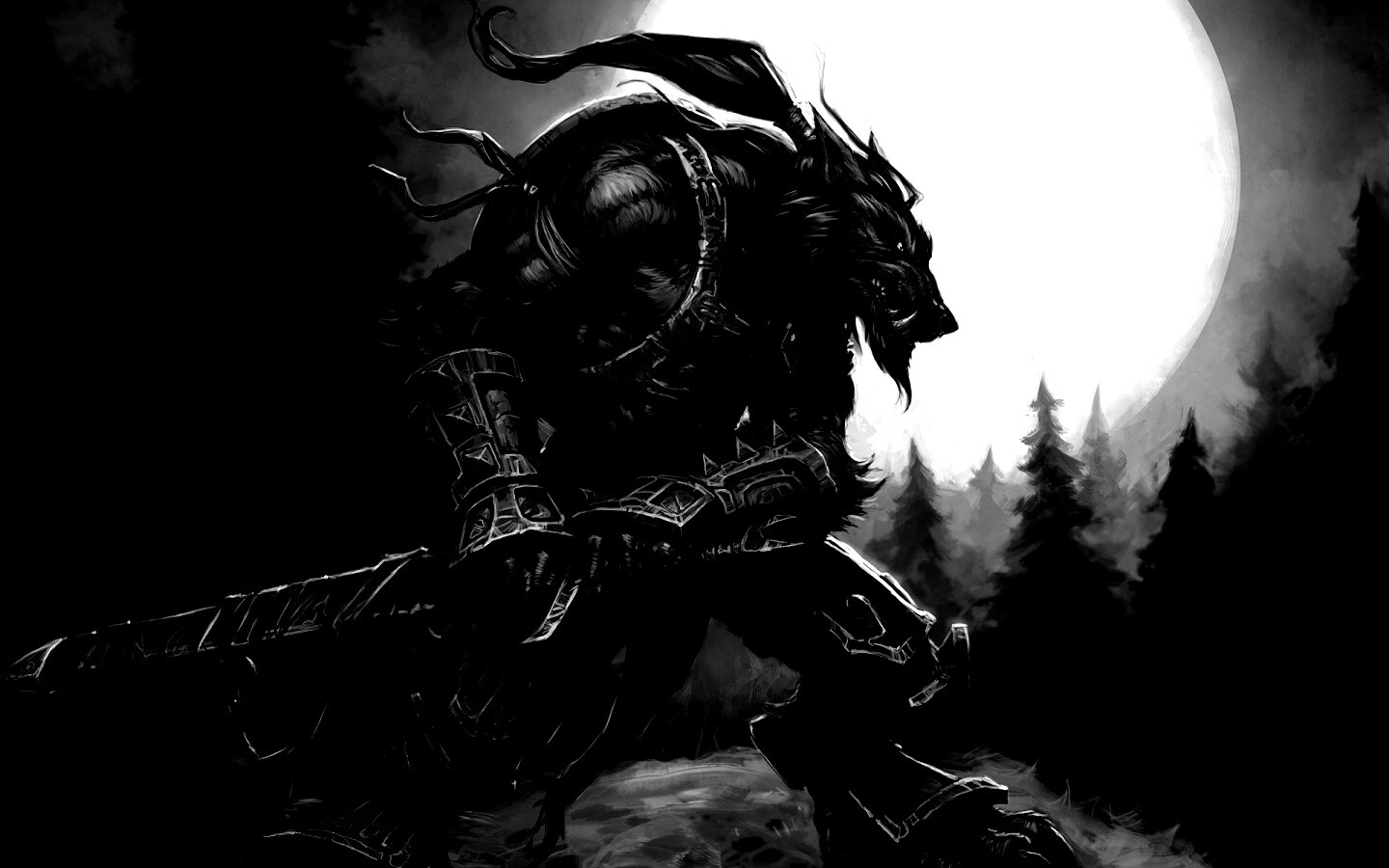 Волк оборотень обои