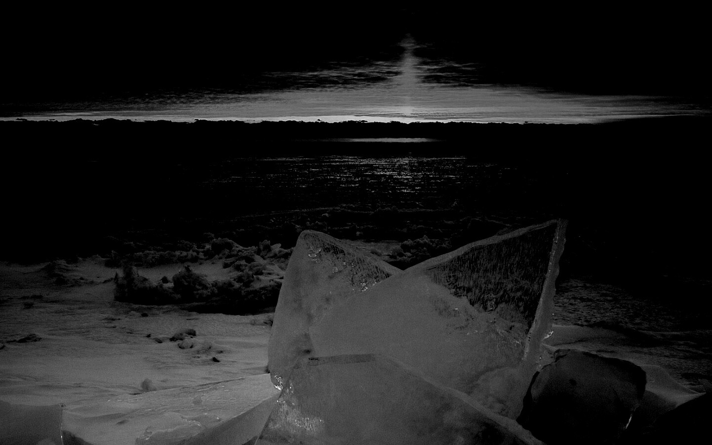 Река на закате обои