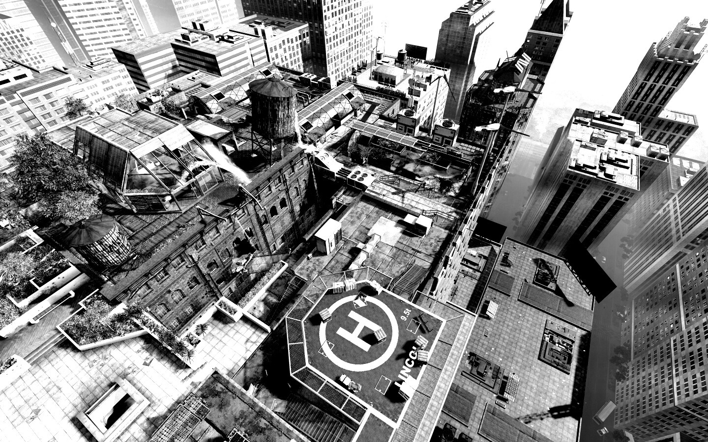 Вид сверху на карту уровня из Crysis 2 обои