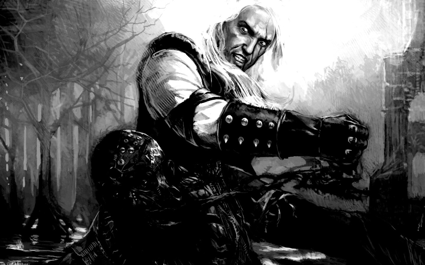 Геральт против Азара обои