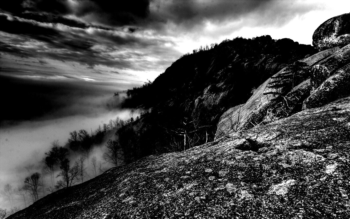 Туманные горы обои