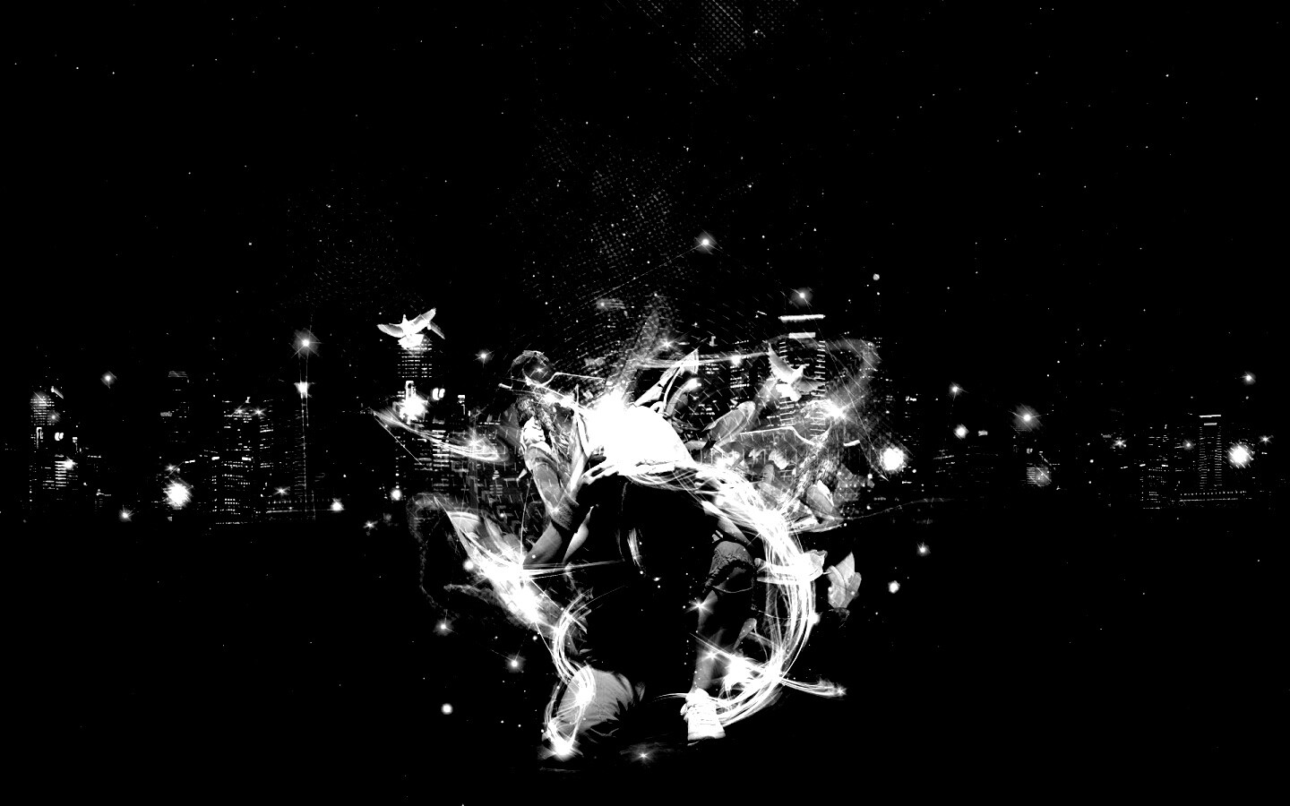 Фристайл арт с танцующей девушкой обои