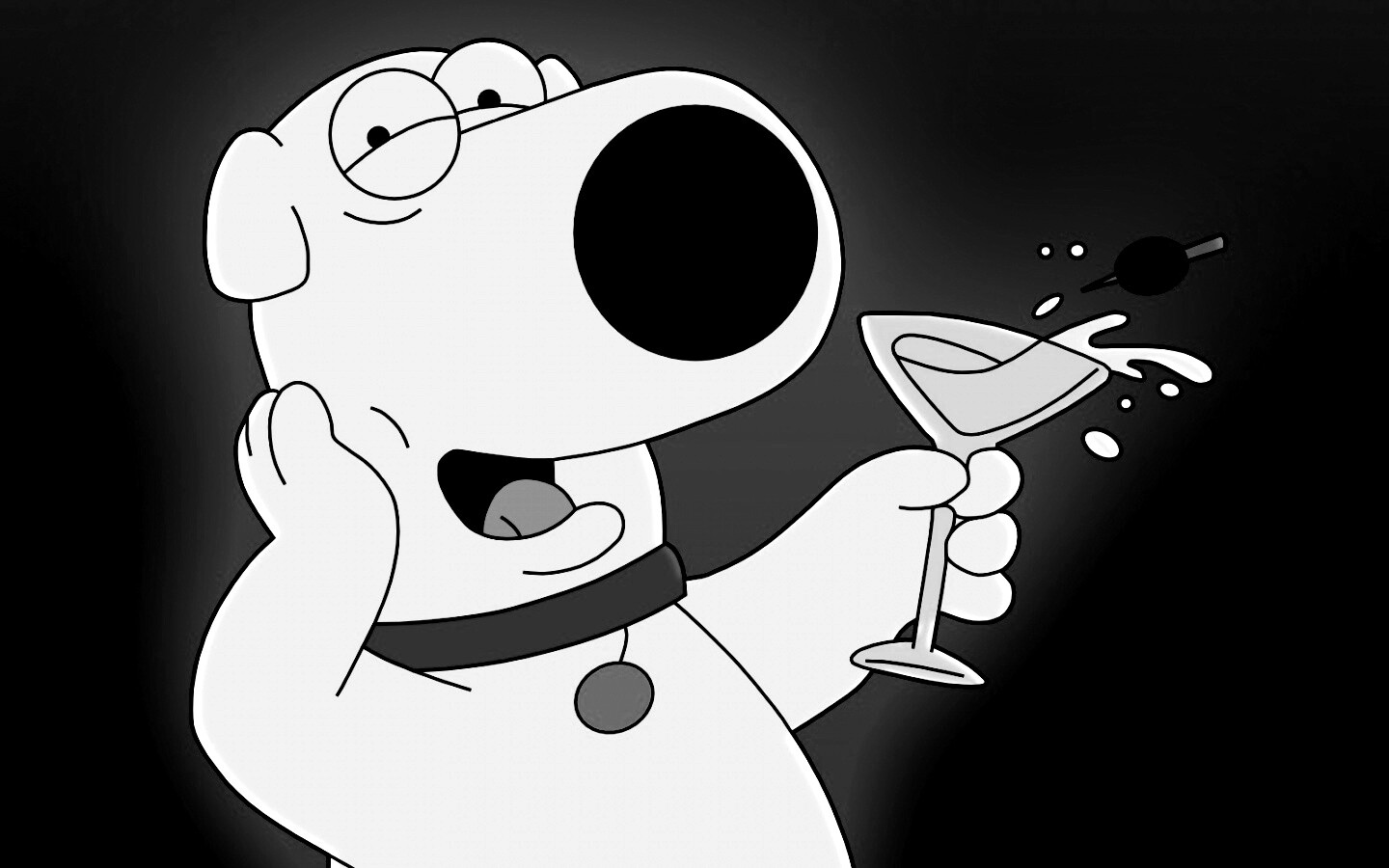 Браян с бокалом мартини обои