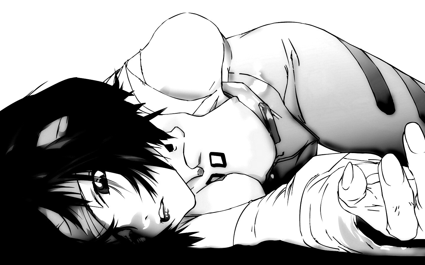 Девушка с красными глазами обои