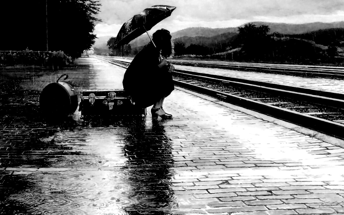 В ожидании поезда обои