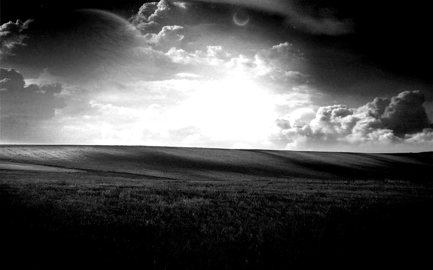 Луг на другой планете обои