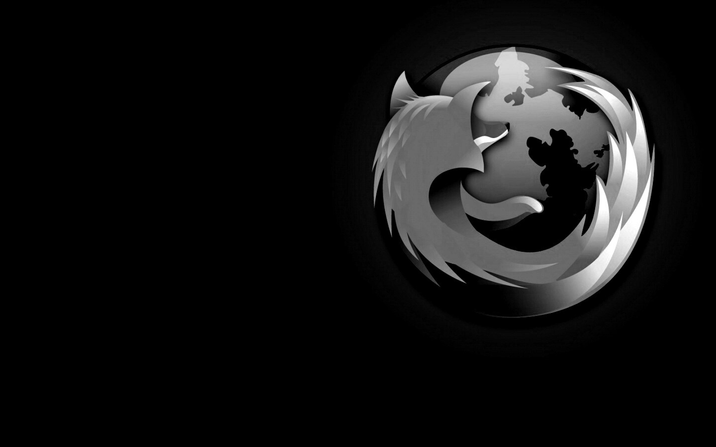 Логотип Firefox в синих тонах обои