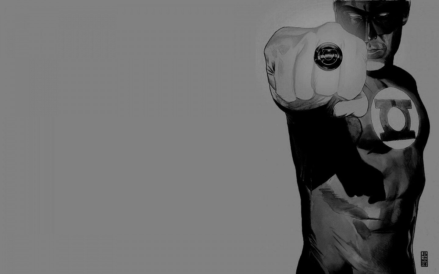 Зелёный фонарь рисунок обои