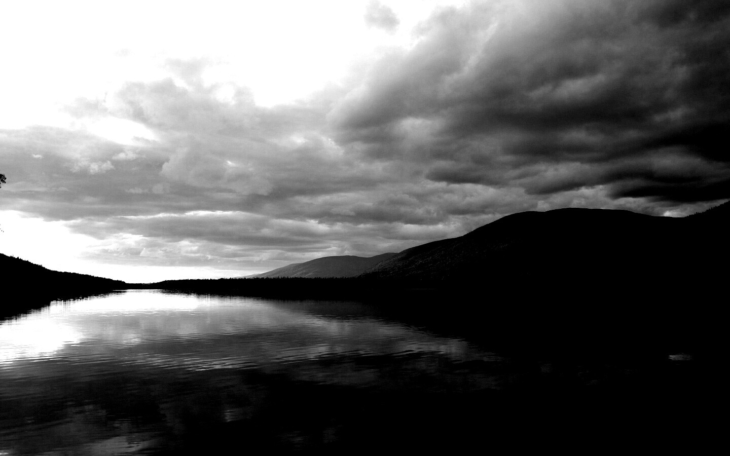 Вид на озеро обои