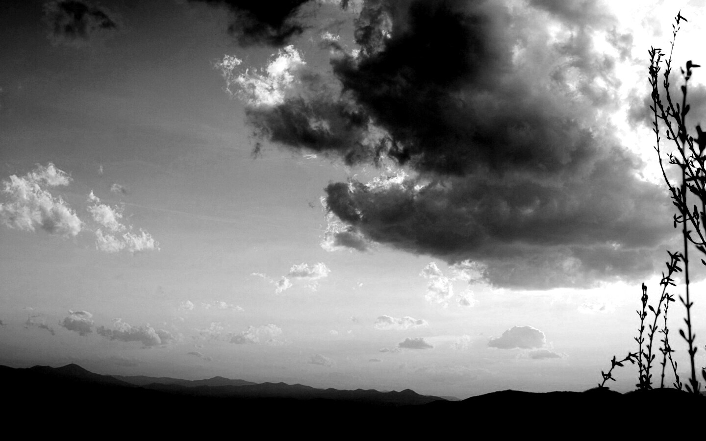 Горный закат обои