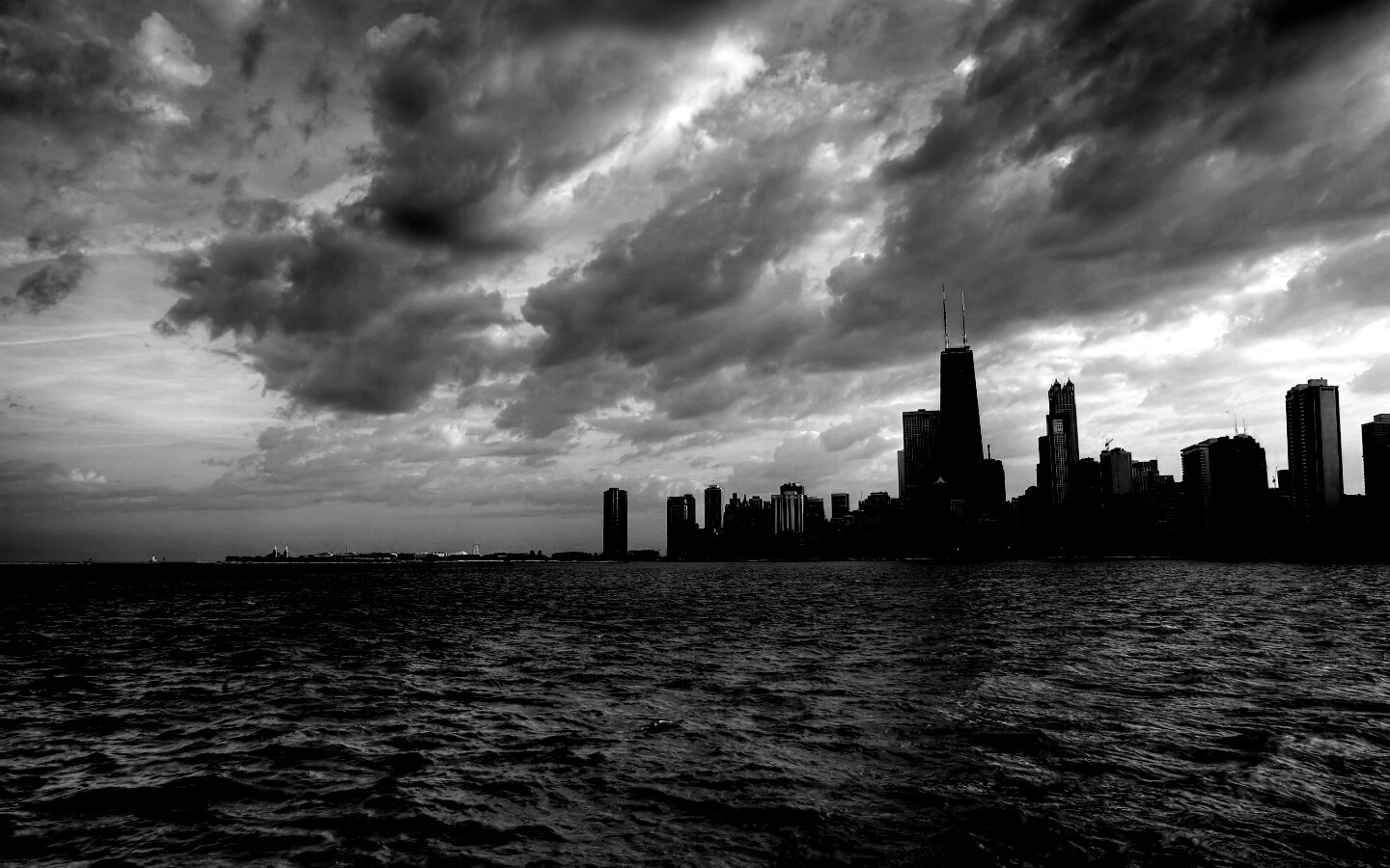 Вид на Чикаго обои