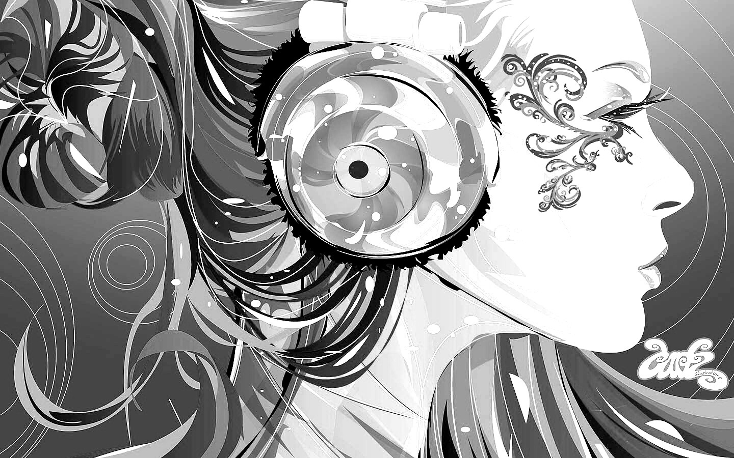 Стильная абстрактная девушка обои