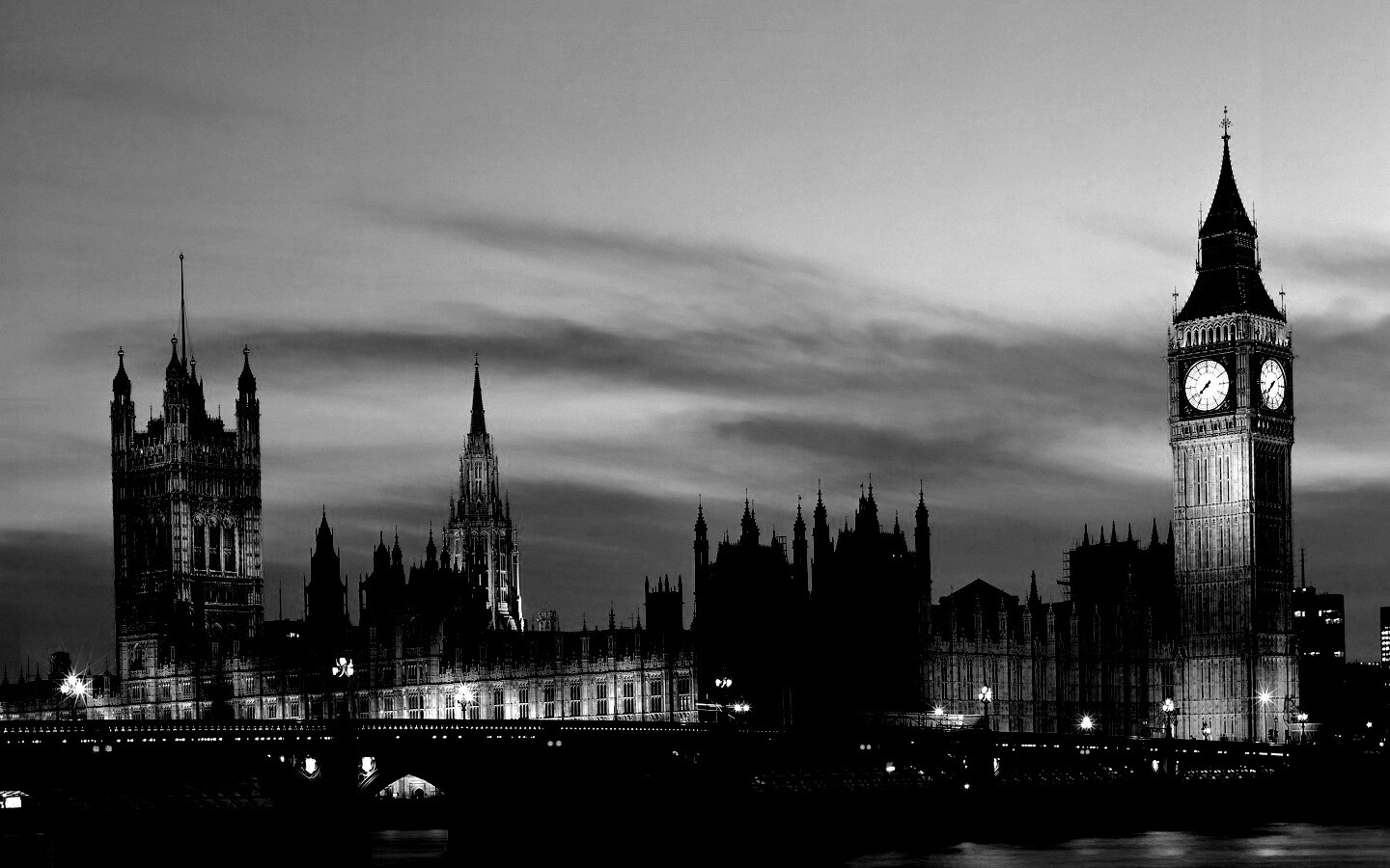 Биг Бен и здание парламента ночью обои