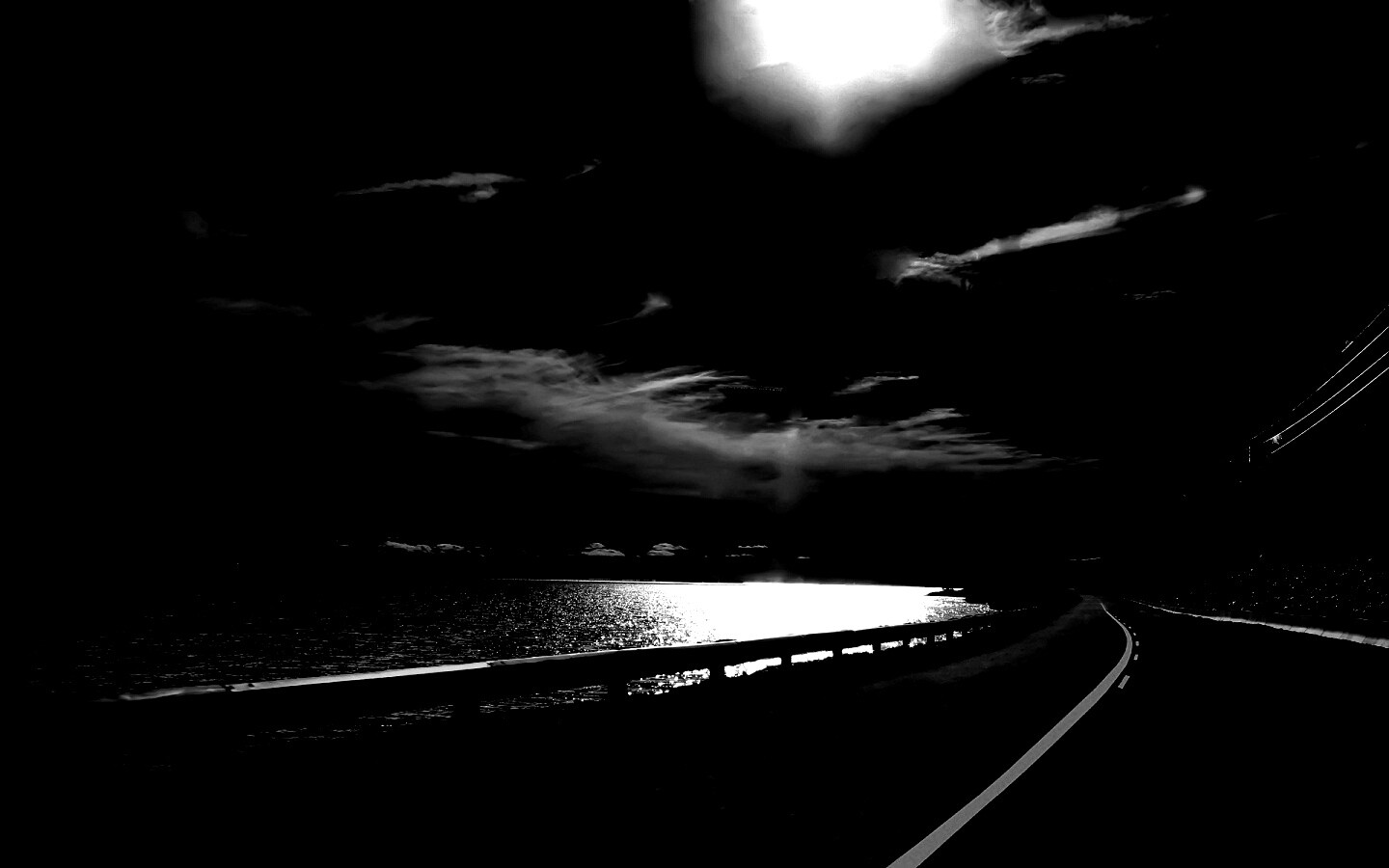 Ночная дорога обои