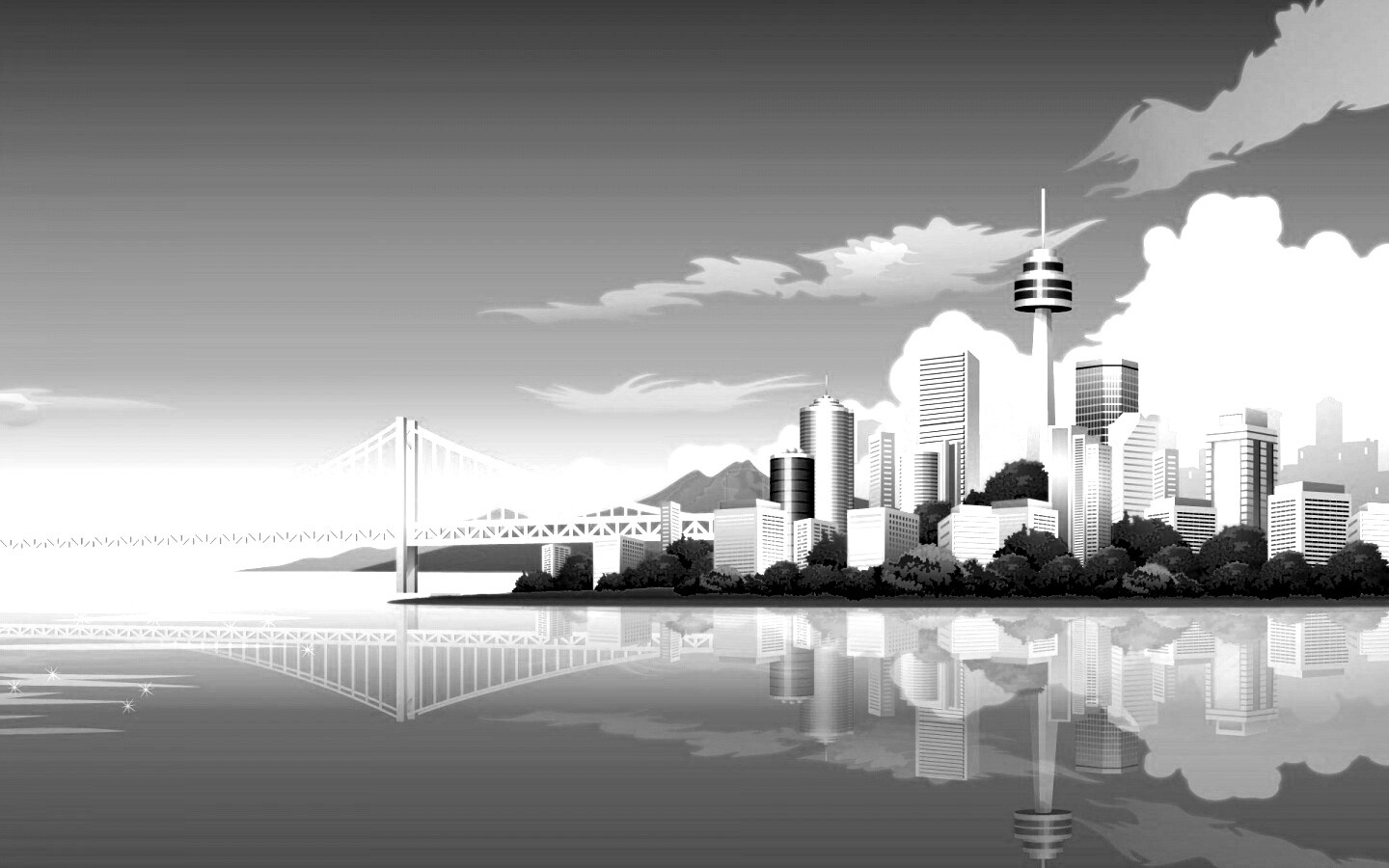 Рисунок города обои