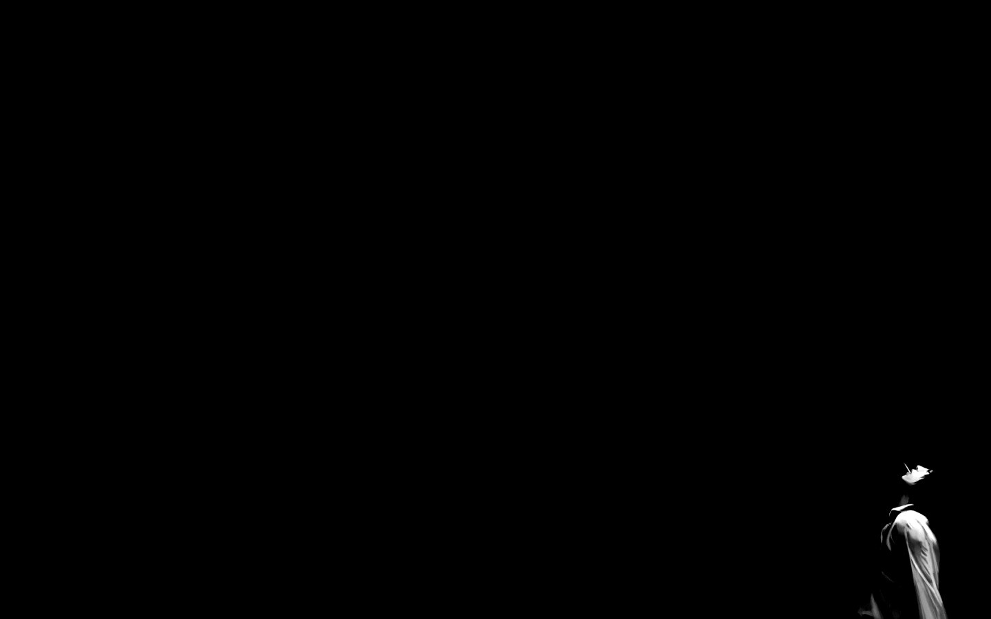 Курящий в углу обои