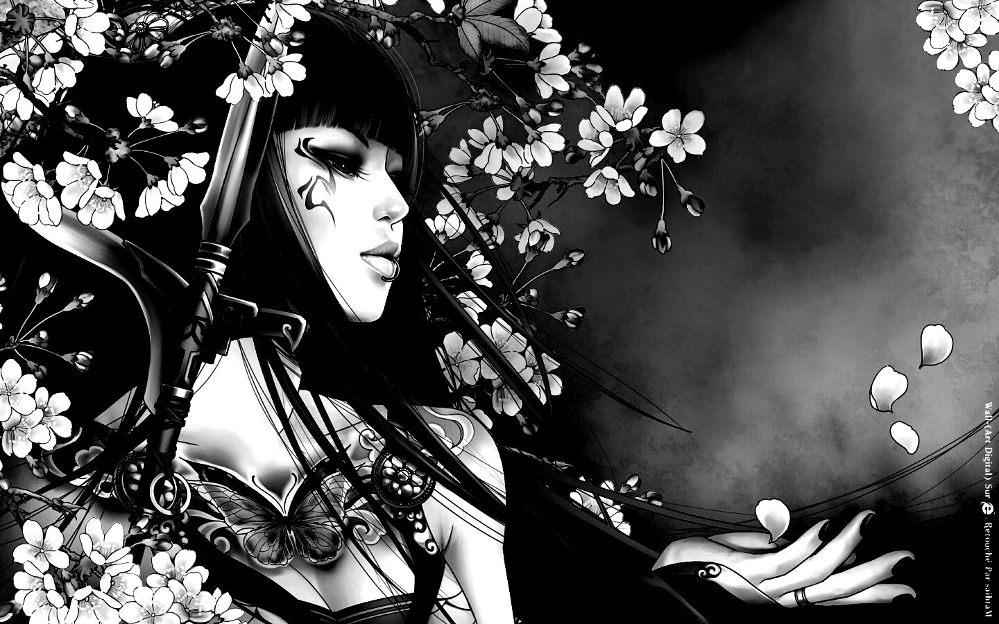 Элегантная девушка с оружием обои