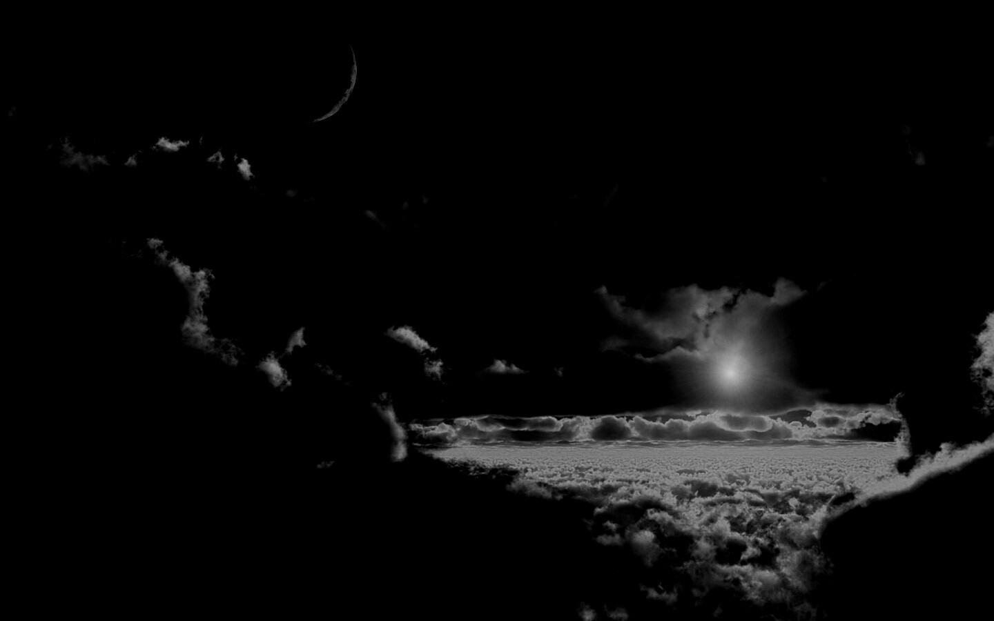 Над облаками обои