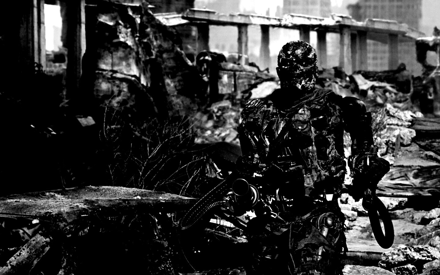 Терминатор на развалинах обои