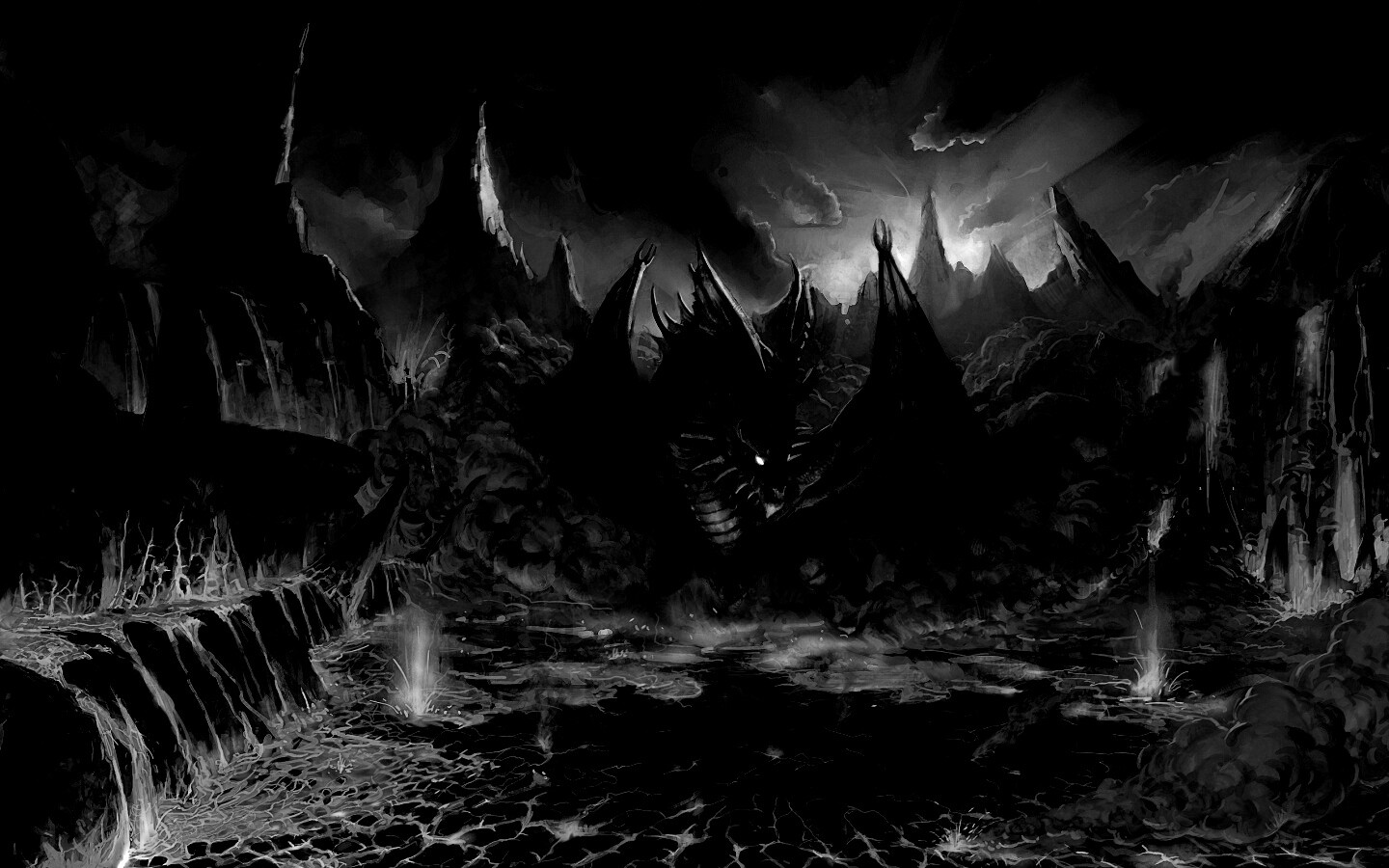 Огненный дракон обои