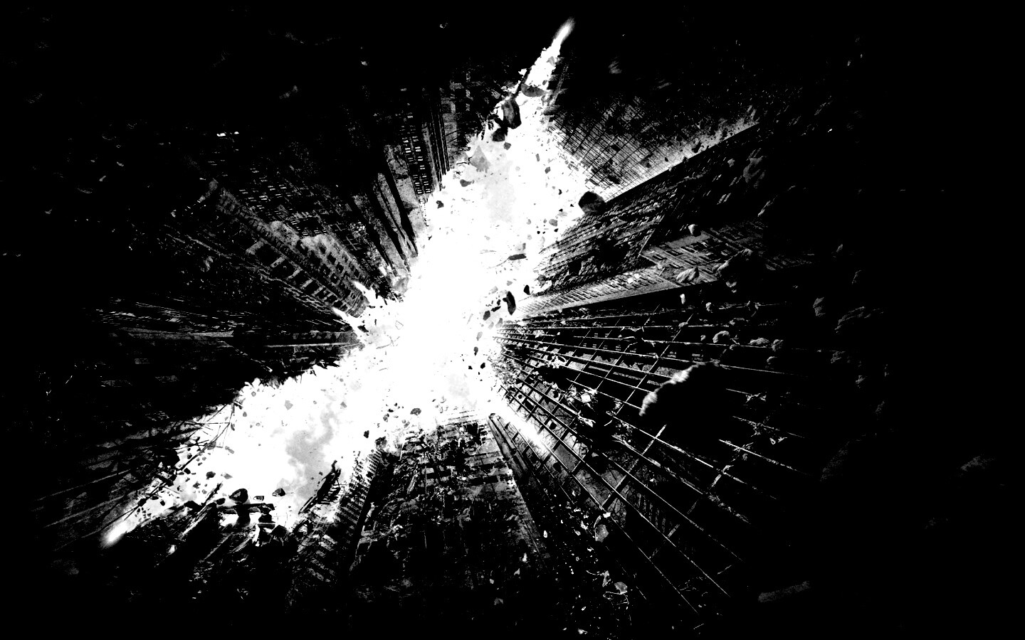 Темный рыцарь среди рушащегося мира обои