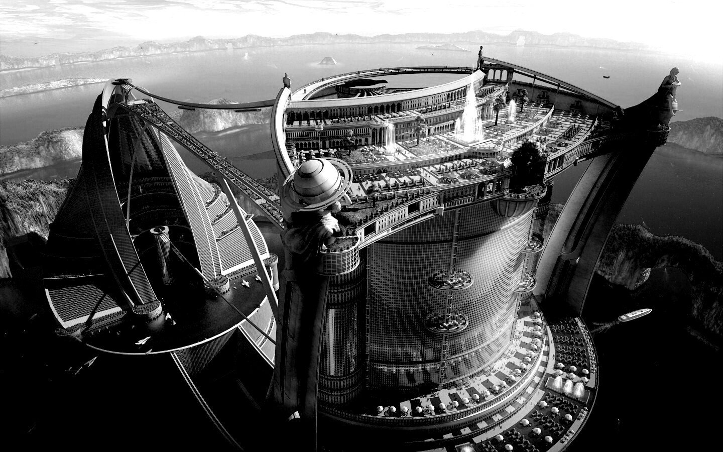 Город будущего обои