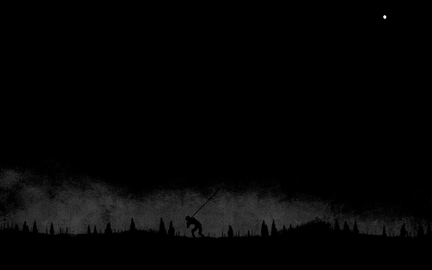 Человек тянущий звезду обои