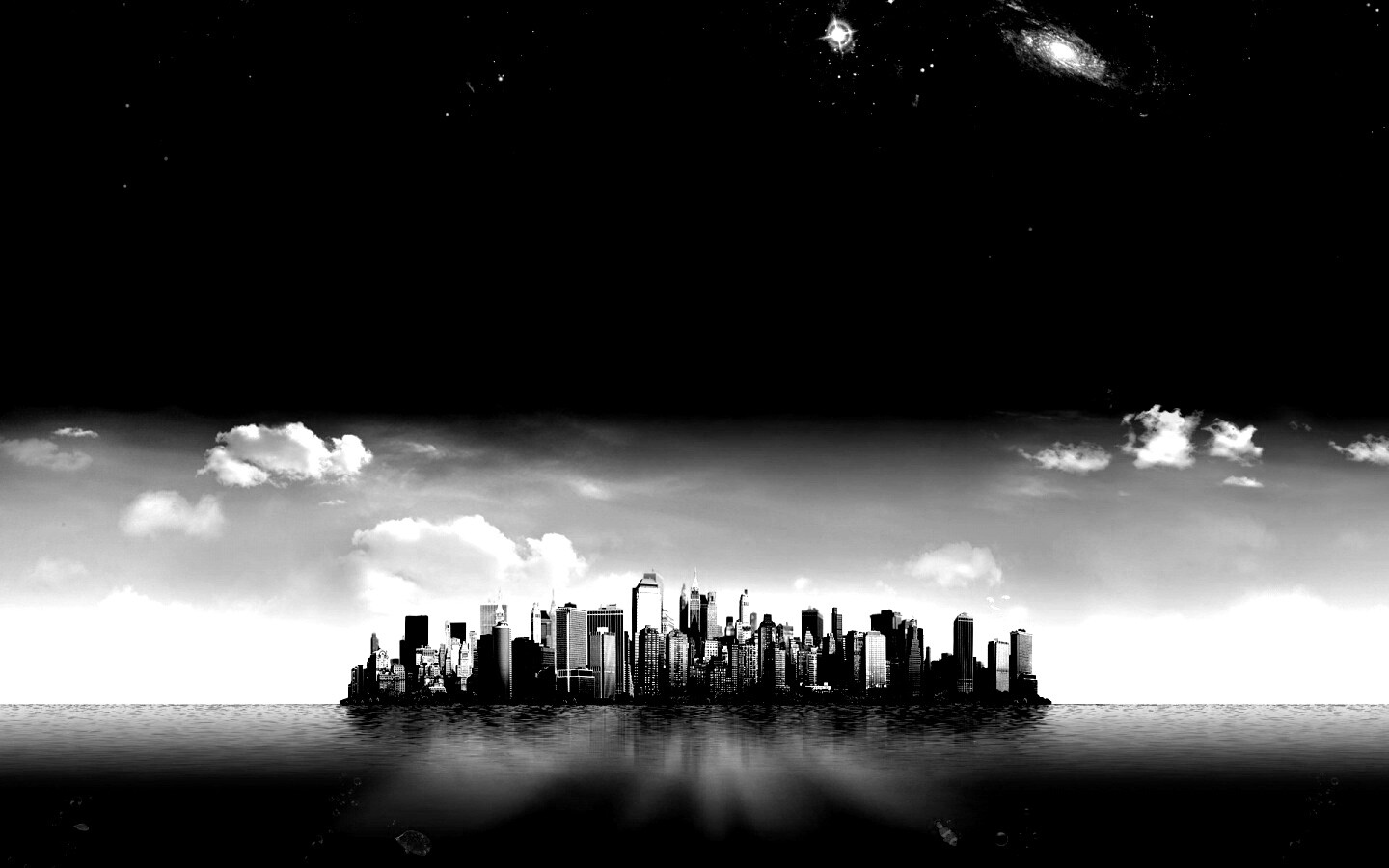 Город на острове обои