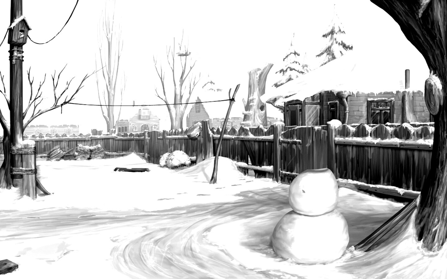 Снеговик обои