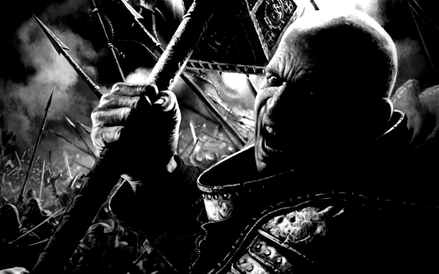 Воин с боевым молотом обои