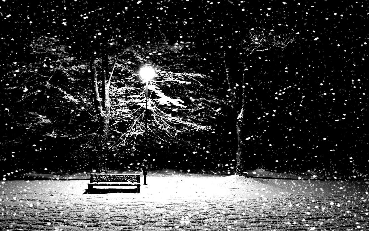 Ночь..улица..фонарь..скамейка.. обои