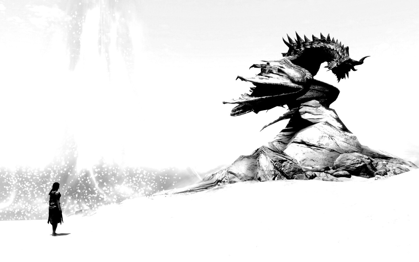 Человек и дракон обои